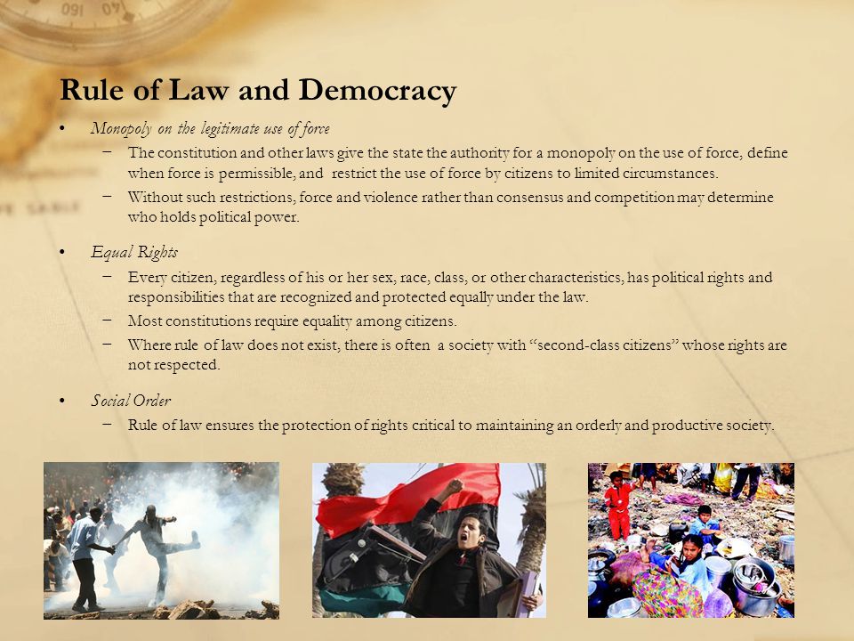 The characteristics of a legitimate democracy